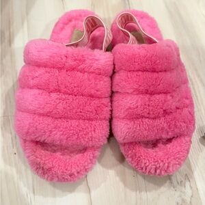 UGG Plush Pink Slippers